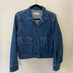 Alex Mill Marfa Cropped Denim Work Jacket Small Pockets Utility